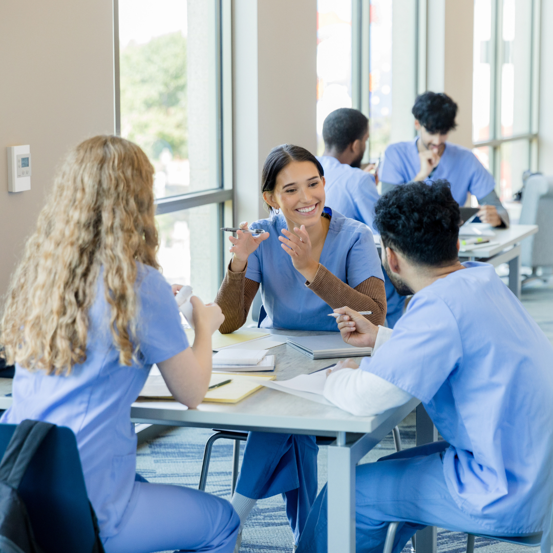 healthcare workers wearing scrubs