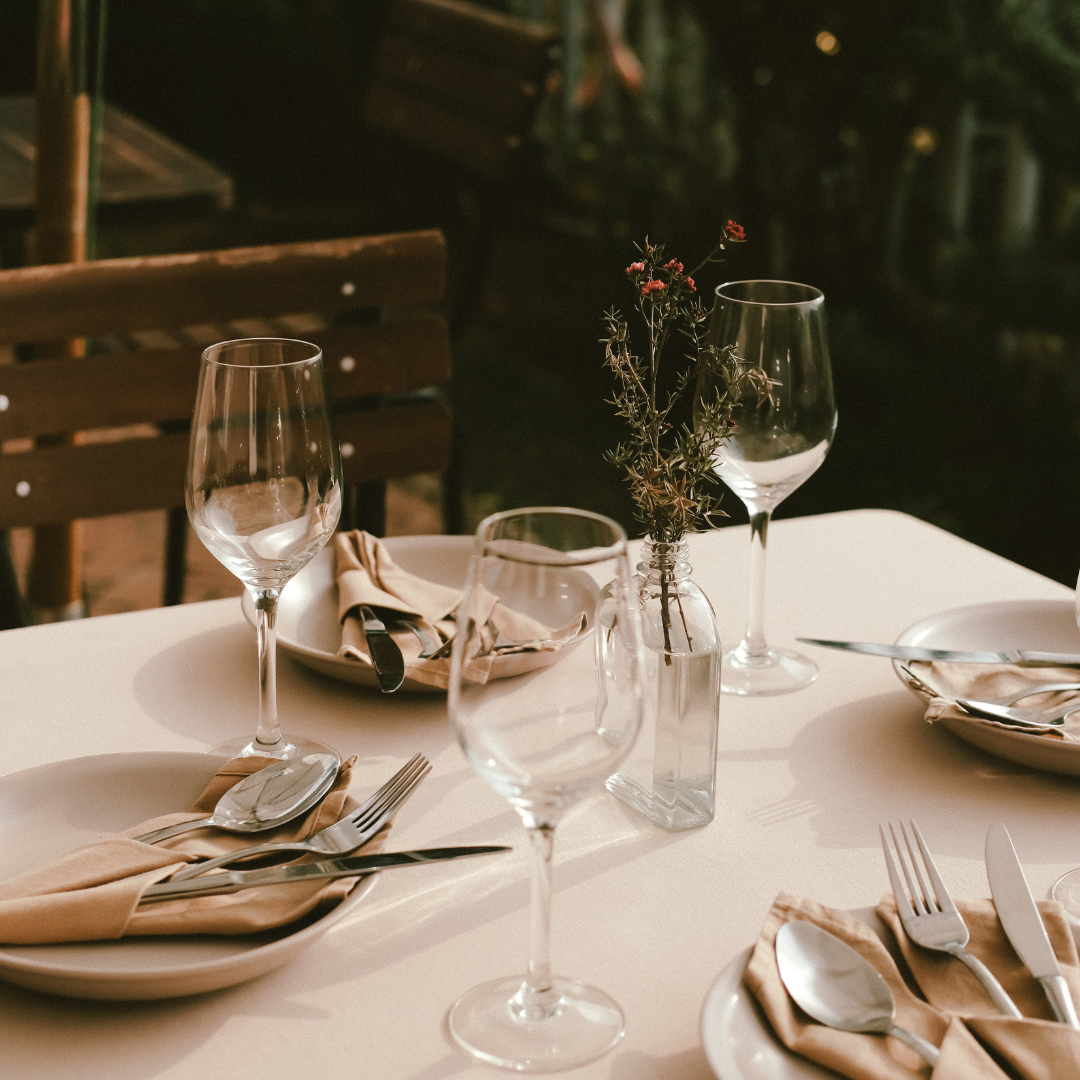 linens on a patio